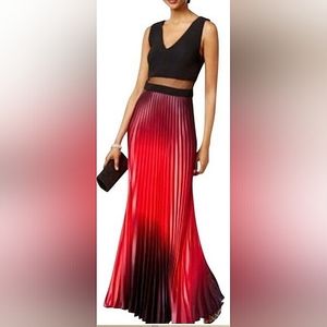 Betsy & Adam - Red Ombre Formal Gown - Size 6p